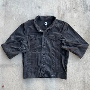 G by‎ Guess Mens Black Denim Trucker Jacket Size L